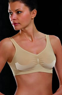 Linsori Sculpted Support Bra in Bare - styled view