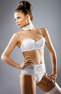 Linsori Crystal Lace Balconette Bra - back view