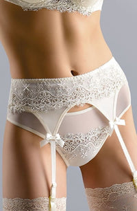 Linsori Crystal Embroidered Balconette Bra - front view
