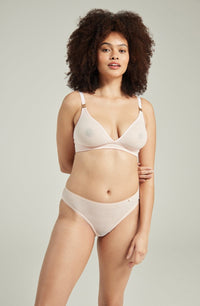 Linsori Noir Deco High Leg Delicate Brief - side view