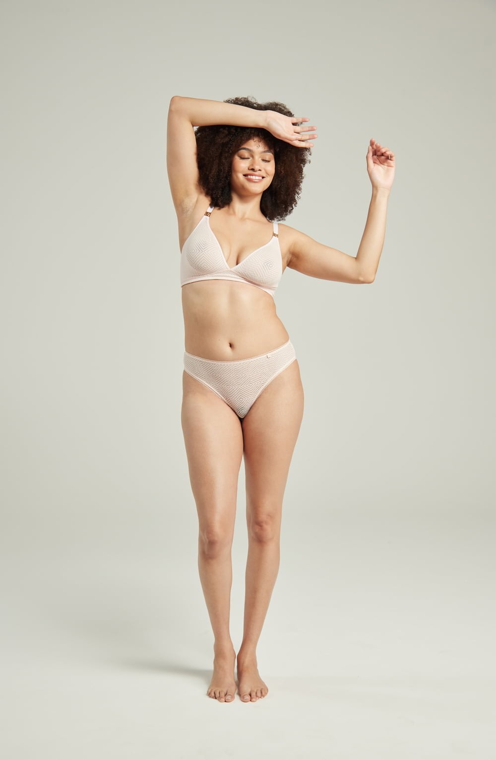 Linsori Noir Deco High Leg Delicate Brief - styled view