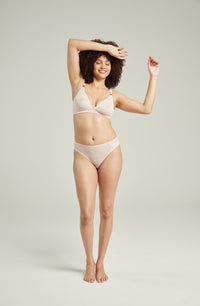 Linsori Noir Deco High Leg Delicate Brief - styled view