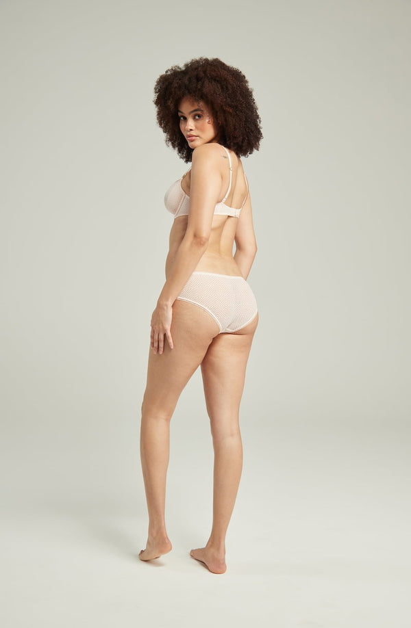Linsori Blush Deco Sheer Hipster - side view