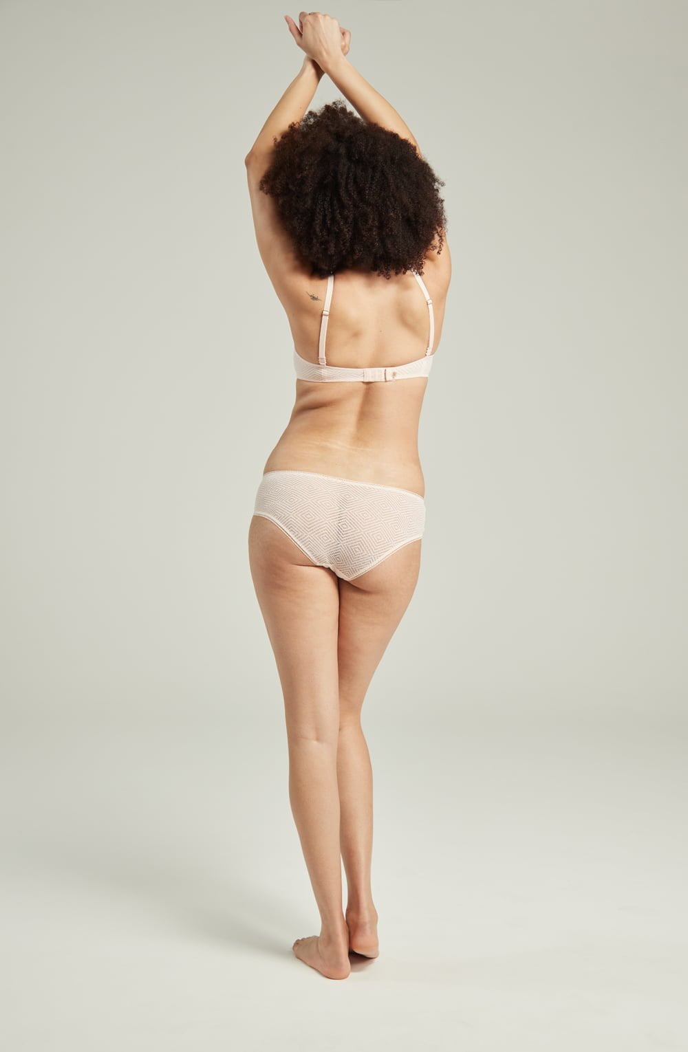 Linsori Blush Deco Lace Balcony Bra - front view