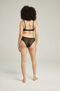 Linsori Noir Deco High Leg Delicate Brief - detail view