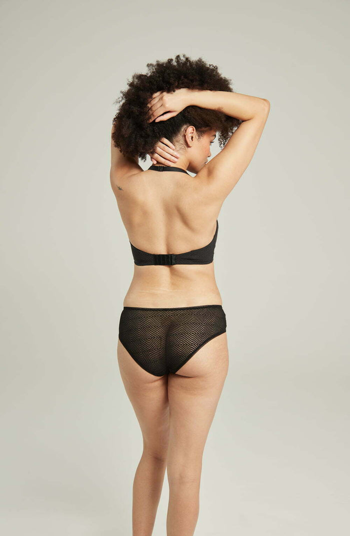 Linsori Obsidian Deco Sheer Hipster - detail view