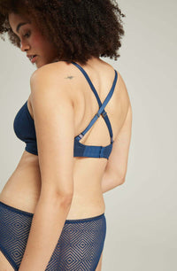 Linsori Sapphire Deco Lace Bralette - product view