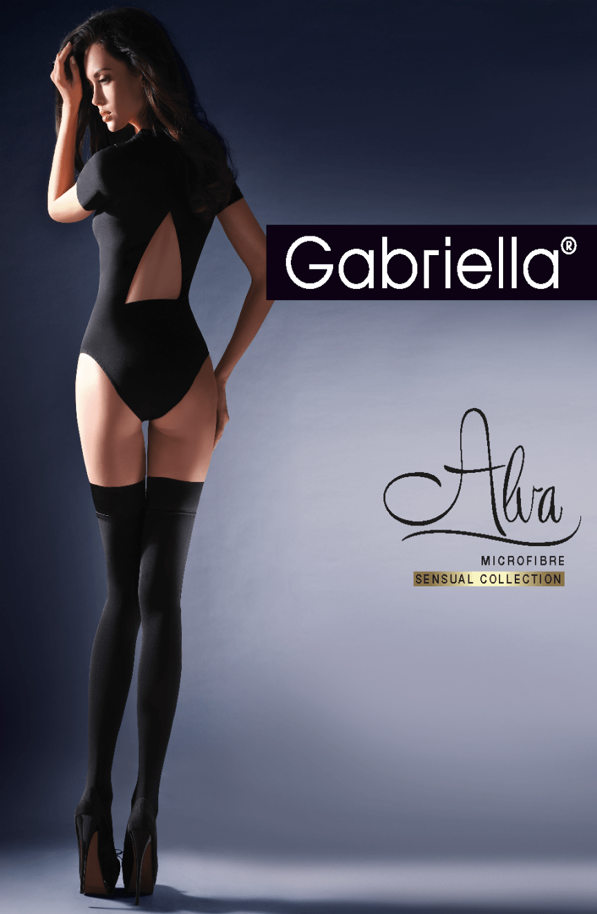Linsori Alva Midnight Delicate Hold Ups - back view