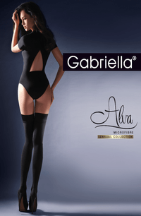 Linsori Alva Midnight Delicate Hold Ups - back view