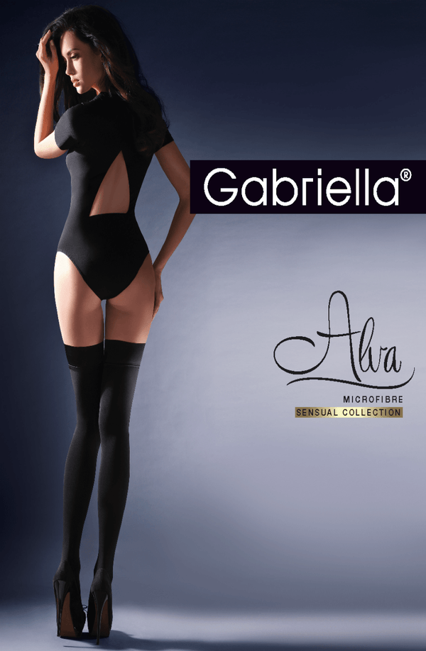Linsori Alva Midnight Delicate Hold Ups - side view