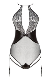 Linsori Noir Lace Laurienne Teddy - close-up