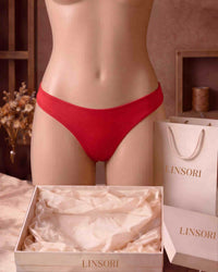 Linsori Mimi Scarlet Open-Back Brief - Mannequin View