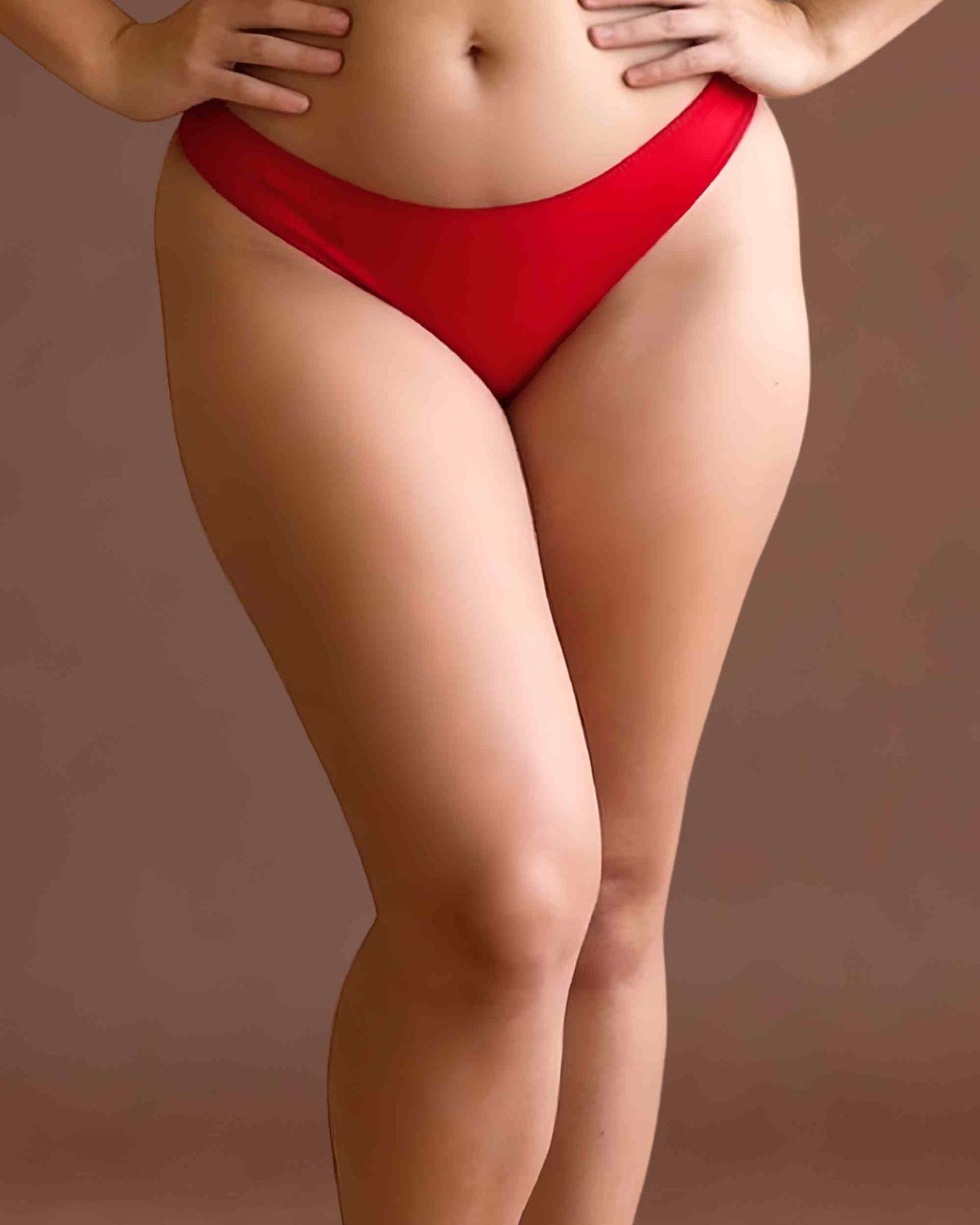 Linsori Mimi Scarlet Open-Back Brief - Front view 