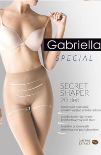 Linsori Secret Shaper Tights in Noir - detail view