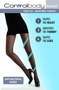 Linsori Sculpting Opaque Tights Hold-Ups - detail view