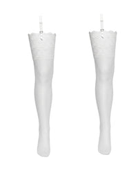 Linsori Champagne Sheer Stockings - White background view