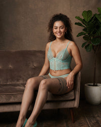 Linsori Shadow Grey Shimmer Hold Ups Plus Size - Lifestyle view