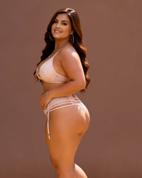 Linsori Noemi Nude Lace Three-Piece Set Plus Size -  Left view