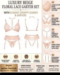 Linsori Noemi Nude Lace Three-Piece Set Plus Size -  Product detail view