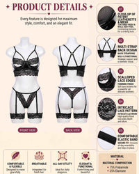 linsori - Shaquila Five-Piece Bondage Set Plus Size - product detail