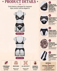 linsori - Midnight Lace Three-Piece Set Beauty - product detail 