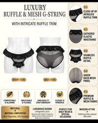 Linsori Noir Wet Look Tulle Hipster Plus Size - Product detail view