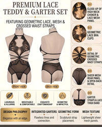 Linsori Floral Lace Aliyah Chemise Plus Size -  Product detail view