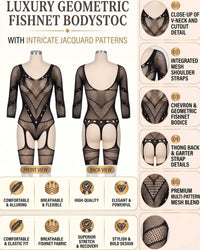 Linsori Esmeralda Noir Bodystocking -  Product detail view