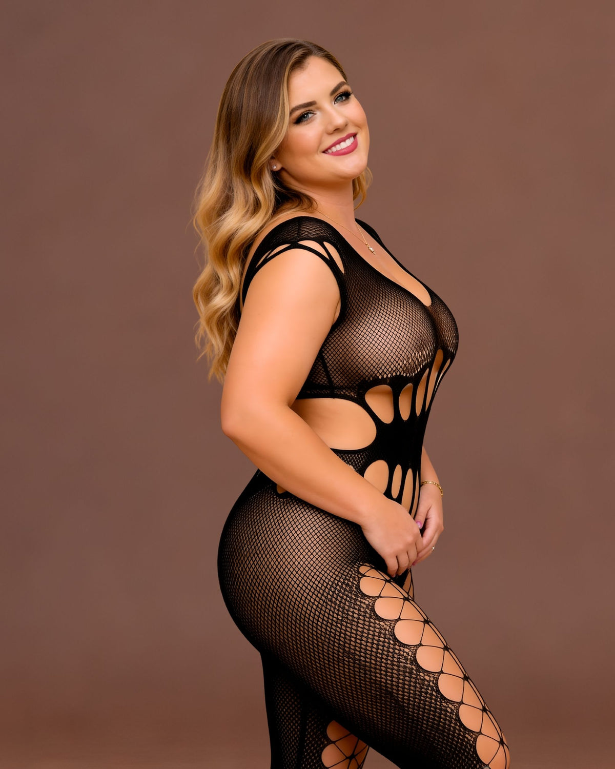 Linsori Onyx Etain Bodystocking Set-  Right view