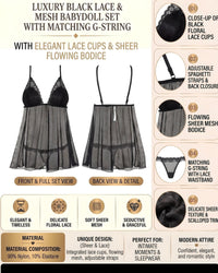 Linsori Lauren Lace Tulle Chemise Plus Size -  Product detail view