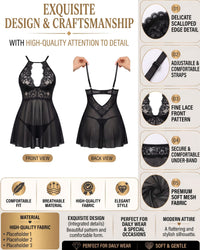 Linsori Mariana Tulle Chemise Set Plus Size -  Product detail view