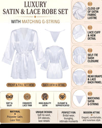 Linsori Pearl Sherie Delicate Peignoir Loungewear -  Product detail view