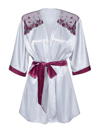 Linsori Silver Moonlit Peignoir Robe - White background view