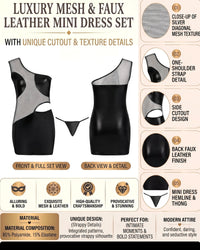 Linsori Noir Sheer Cut-Out Dress Piece Plus Size -  Product detail view