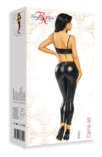 Linsori Carina Obsidian Wet Look Set - close-up