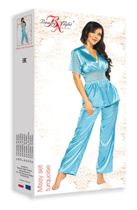 Linsori Azure Lace Pyjama Set - styled view