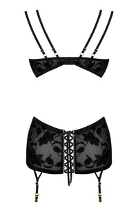 Linsori Noir Velvet Lace Chemise Piece - lifestyle view