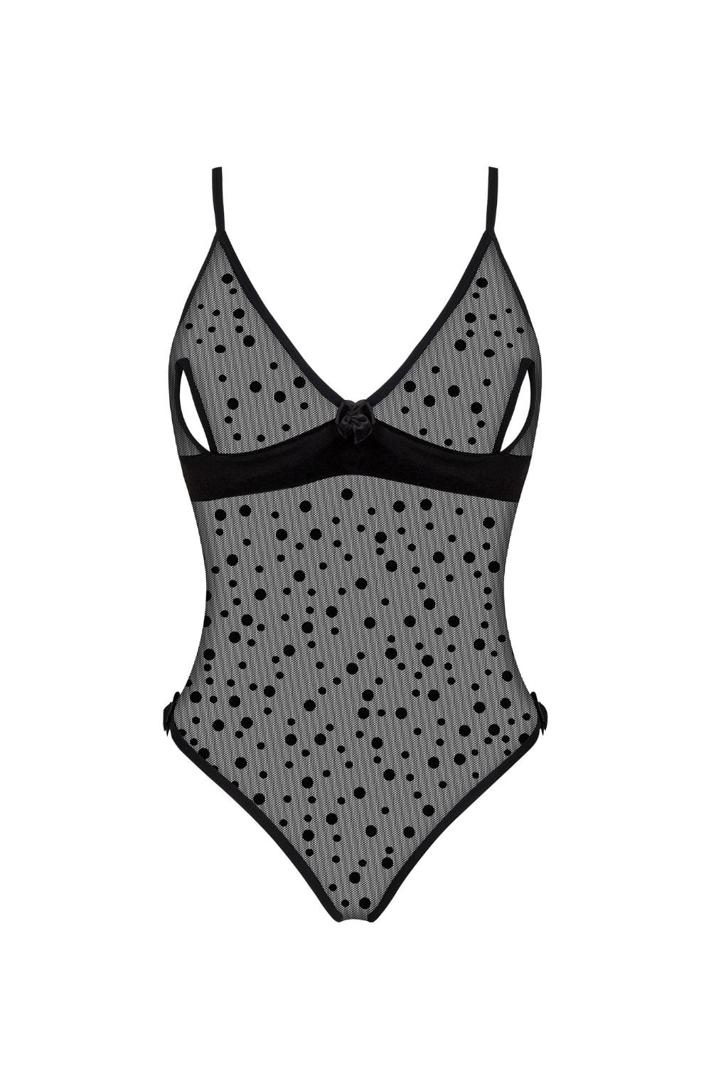 Linsori Dotted Mesh Amalia Delicate Teddy - back view