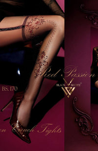 Linsori Rouge Rose Open Crotch Tights - detail view