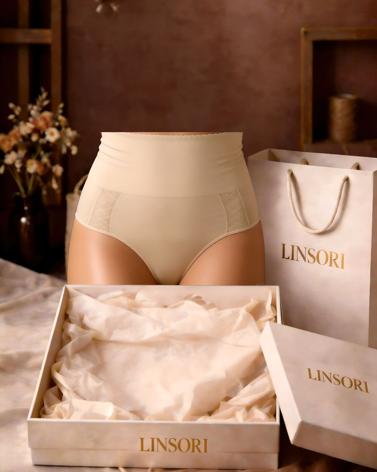 Linsori Sculpting Bare Shaping Brief Plus Size - Mannequin View