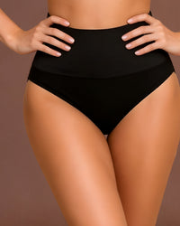 Linsori Noir Sculpting Control Brief Plus Size - Front view 