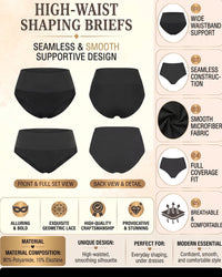 Linsori Noir Sculpting Control Brief Plus Size -  Product detail view