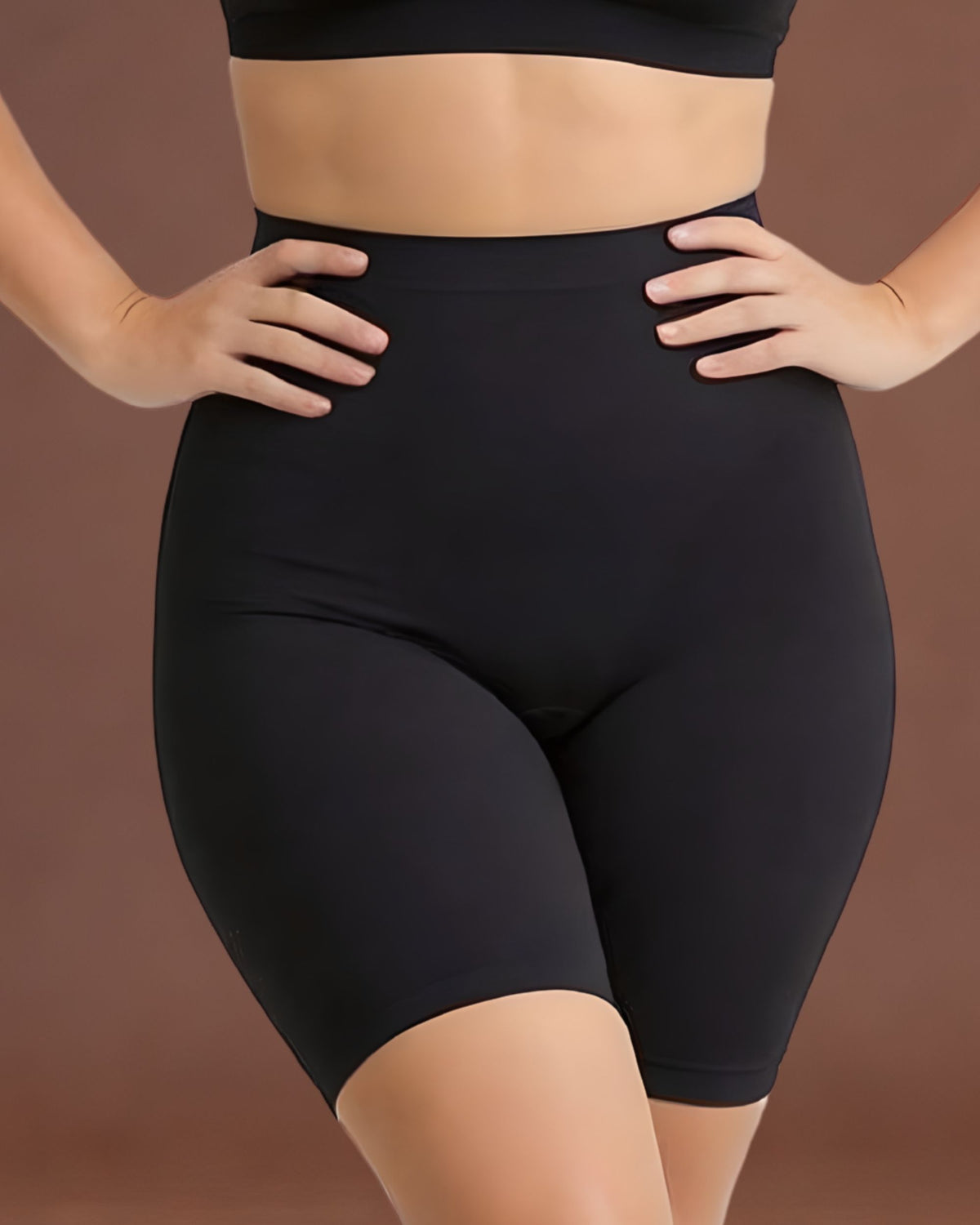 Linsori - Noir Sculpting High-Waist Girdle Plus Size - Front view 