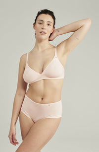 Linsori Blush Pink Stretch Bralette - detail view