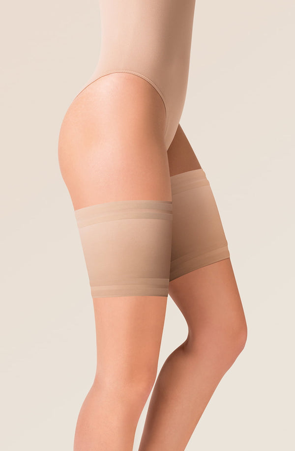 Linsori Bare Satin Thigh Bands Hold-Ups Plus Size - model shot