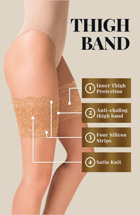 Linsori Bare Lace Thigh Bands Hold-Ups - detail view