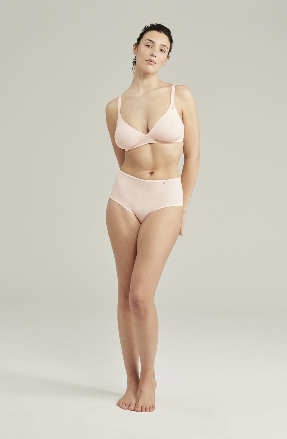 Linsori Blush Seamless High Waist Brief - close-up