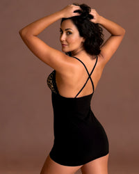 Linsori Leopard Print Chemise Set Plus Size -  back view