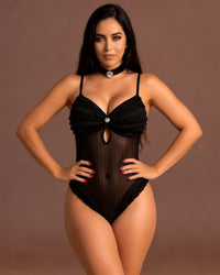 Linsori Obsidian Ruffle Cup Delicate Body Plus Size - Front view 