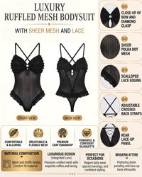 Linsori Obsidian Ruffle Cup Delicate Body Plus Size -  Product detail view